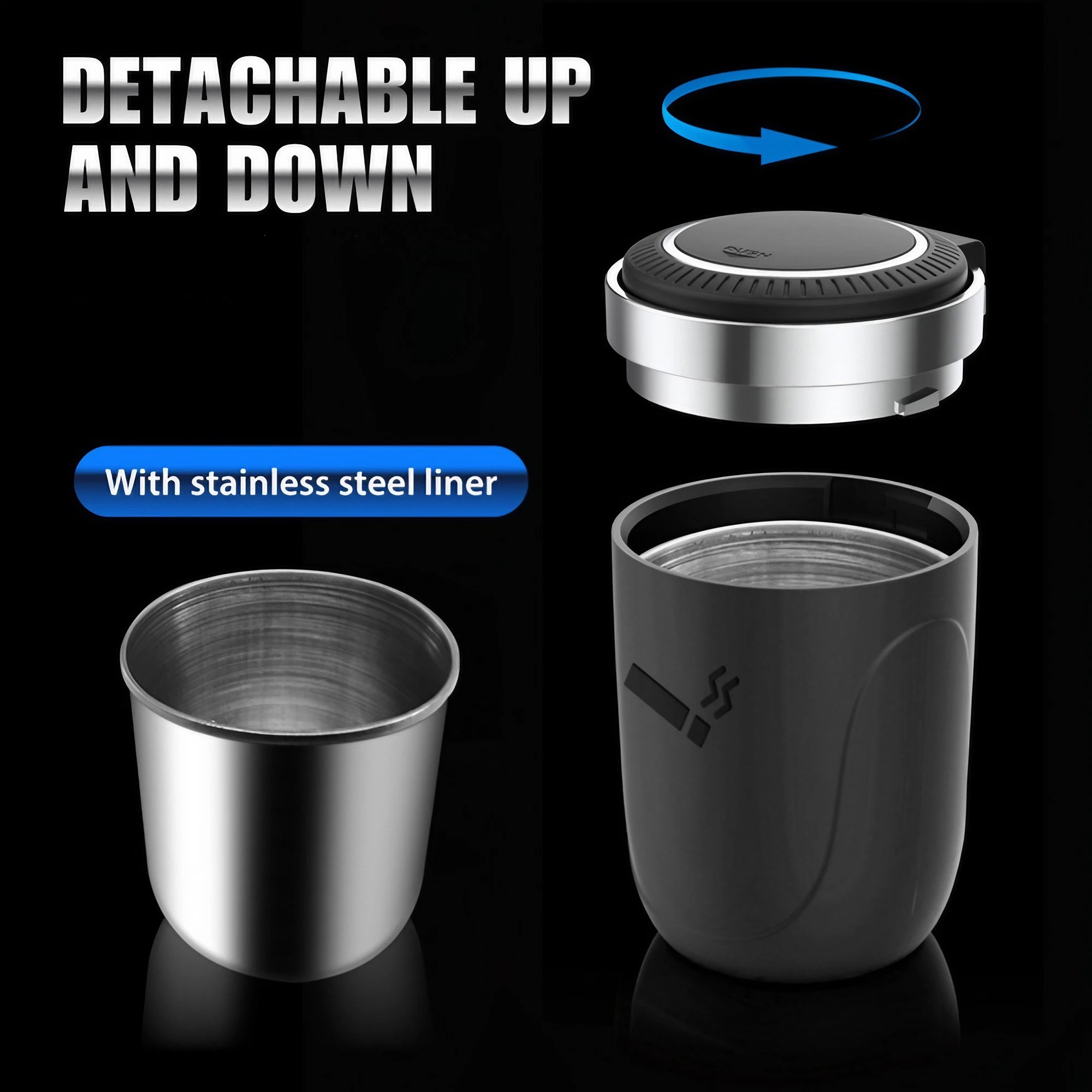 Asbak Mobil dengan Lampu LED,  - Vape Decoration ulasan dan harga