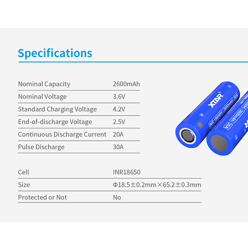 Baterai XTAR 18650 2600mah Asl - Vape Battery 18650 ulasan dan harga